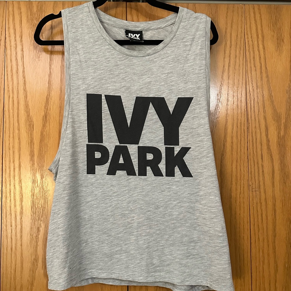 IVY PARK Women's Gray Logo Tank Top